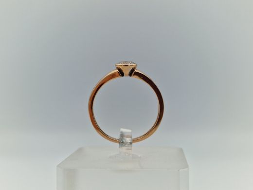 Zelta gredzens ar cirkoniju, 2.07 g, izm. 17.5