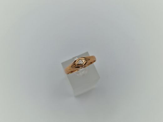 Zelta gredzens ar cirkoniju, 3.05 g, izm. 18.8