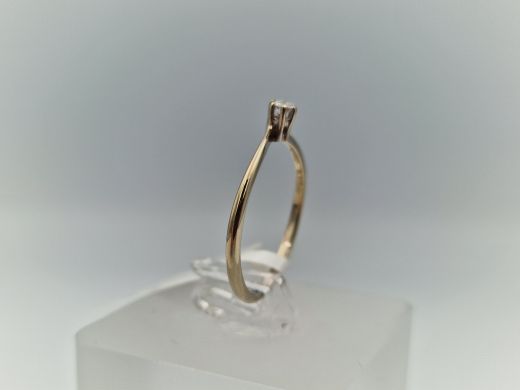 Zelta gredzens ar briljantiem, 1.16 g, izm. 17