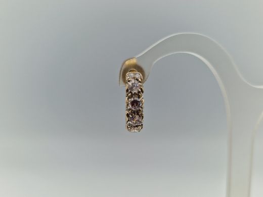 Zelta auskari ar cirkoniju, 2.78 g