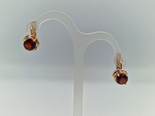 Zelta auskari ar cirkoniju, 3.04 g