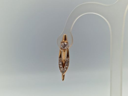 Zelta auskari ar cirkoniju, 4.23 g