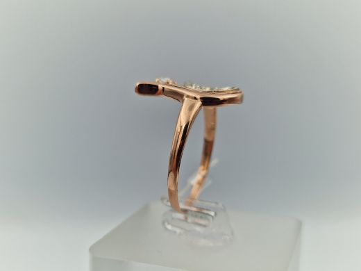 Zelta gredzens ar cirkoniju, 2.27 g, izm. 18.5