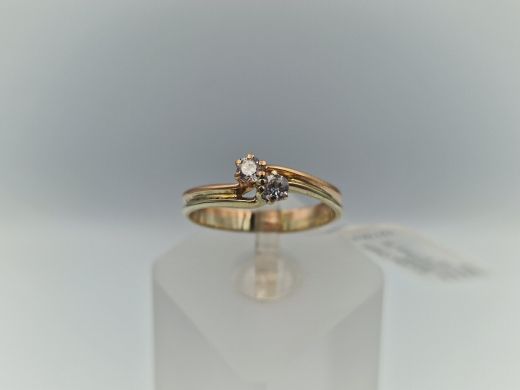 Zelta gredzens ar cirkoniju, 2.21 g
