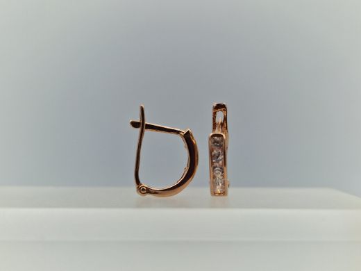 Zelta auskari ar cirkoniju, 1.2 g