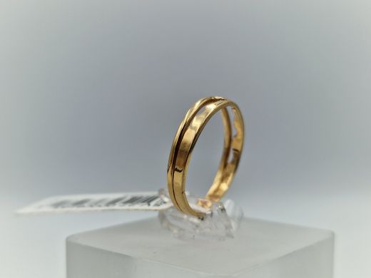 Zelta gredzens ar cirkoniju, 1.53 g, izm. 16.5