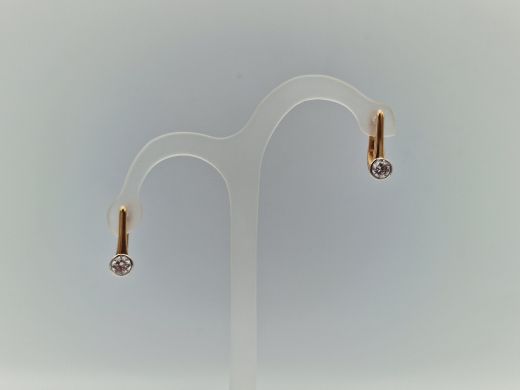 Zelta auskari ar cirkoniju, 3.01 g