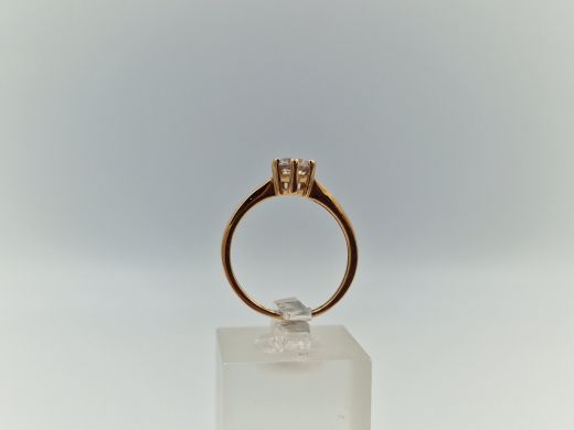 Zelta gredzens ar cirkoniju, 2.05 g, izm. 16.5