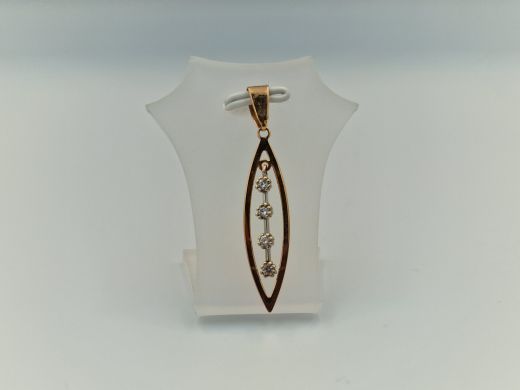 Золотой кулон с цирконом, 1.18 г