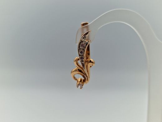 Zelta auskari ar cirkoniju, 3.45 g