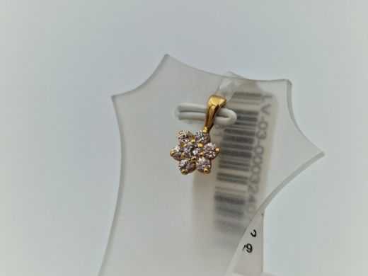 Zelta kulons ar cirkoniju, 0.72 g