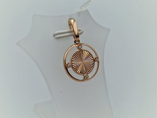 Zelta kulons ar cirkoniju, 1.4 g