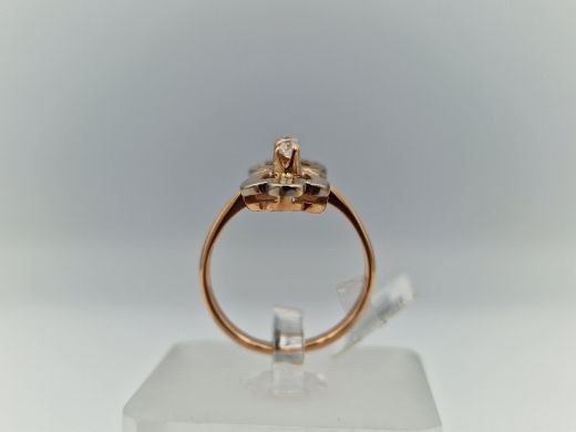 Zelta gredzens ar cirkoniju, 4.16 g, izm. 16.5