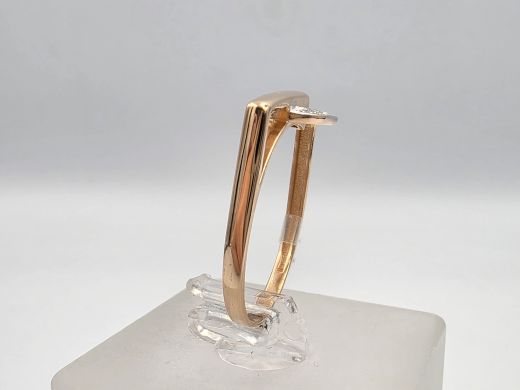 Zelta gredzens ar cirkoniju, 2.24 g, izm. 19.5