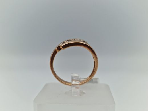 Zelta gredzens ar cirkoniju, 2.86 g, izm. 17