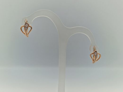 Zelta auskari ar cirkoniju, 2.67 g