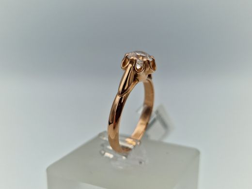 Zelta gredzens ar cirkoniju, 3.25 g, izm. 17.5