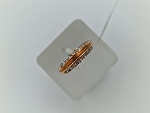 Zelta gredzens ar cirkoniju, 2.03 g, izm. 16