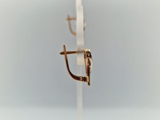 Zelta auskari ar briljantiem, 2.69 g