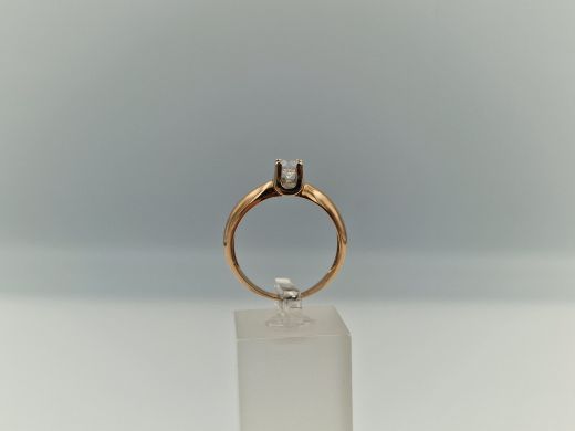 Zelta gredzens ar cirkoniju, 2.68 g, izm. 19