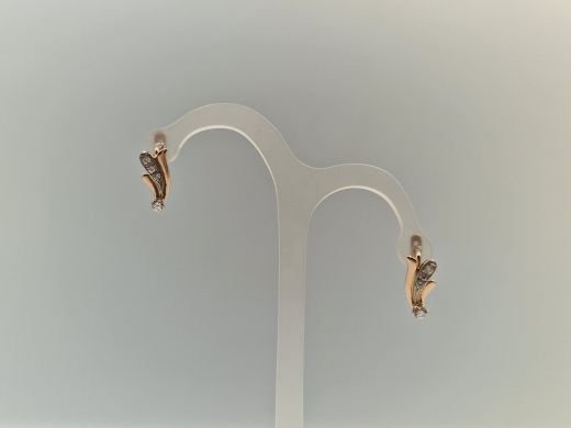 Zelta auskari ar cirkoniju, 4.1 g