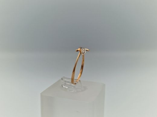 Zelta gredzens ar cirkoniju, 1.27 g, izm. 17.5