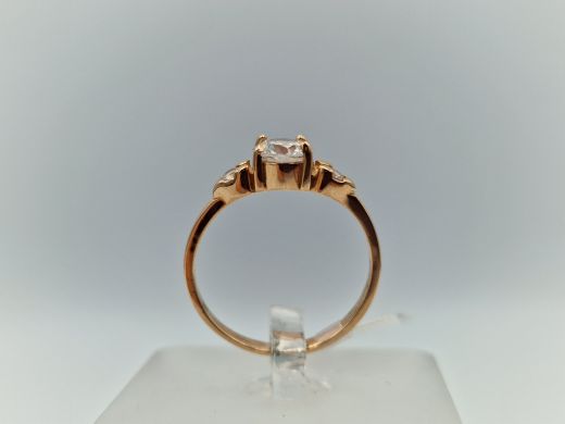 Zelta gredzens ar cirkoniju, 2.34 g, izm. 17