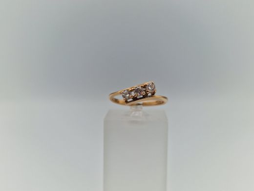 Zelta gredzens ar cirkoniju, 1.72 g