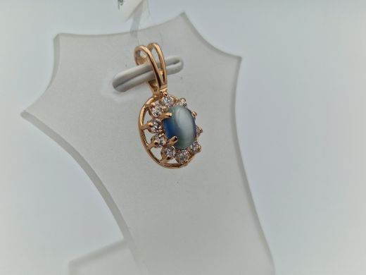 Золотой кулон с цирконом, 1.15 г