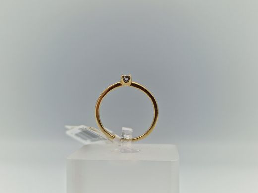 Золотое кольцо с бриллиантом, 1.33 г, разм. 16.5