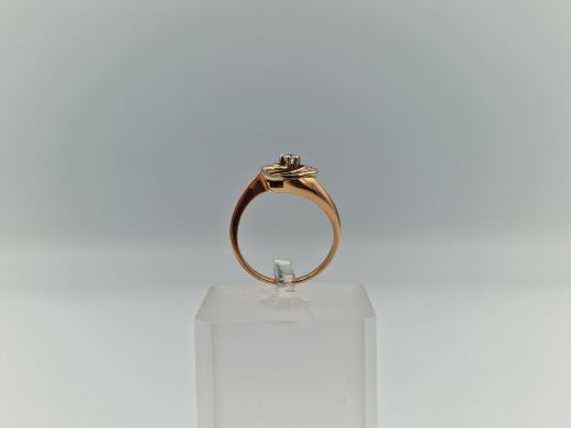 Zelta gredzens ar cirkoniju, 2.7 g, izm. 17.5