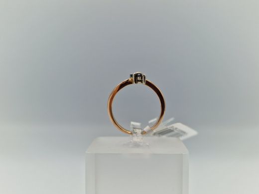 Zelta gredzens ar safīru, 2.16 g, izm. 16.2