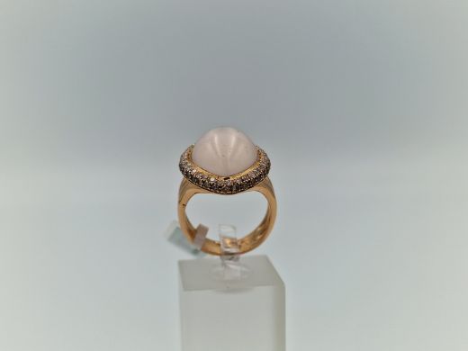 Zelta gredzens ar briljantiem, 12.88 g, izm. 17