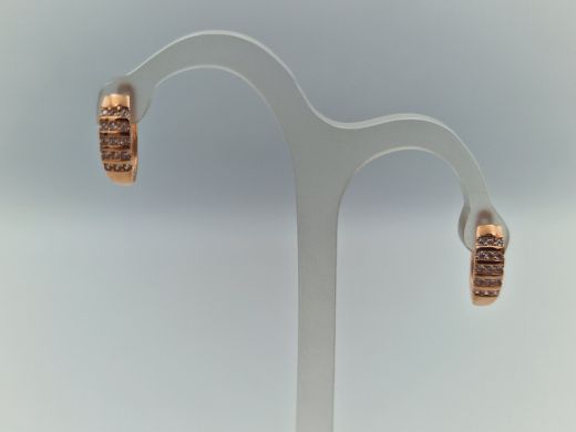 Zelta auskari ar cirkoniju, 1.36 g