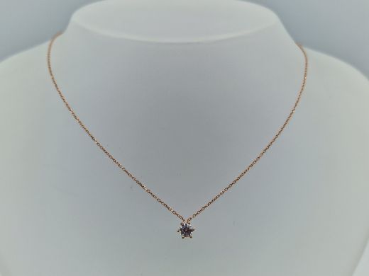 Zelta ķēdīte ar cirkoniju, 1.39 g, izm. 45