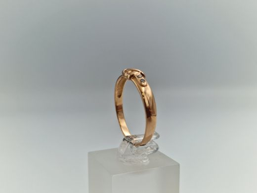 Zelta gredzens ar cirkoniju, 1.98 g, izm. 18.5