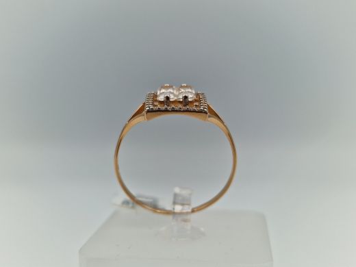 Zelta gredzens ar cirkoniju, 1.79 g, izm. 19.5