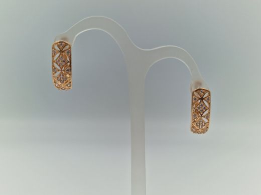 Zelta auskari ar cirkoniju, 2.77 g