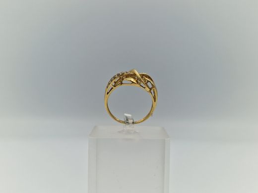 Zelta gredzens ar cirkoniju, 3.79 g, izm. 17.5