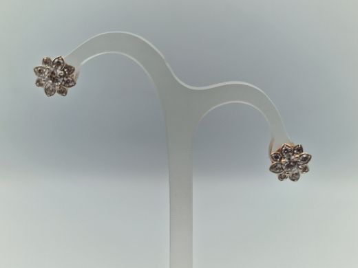 Zelta auskari ar cirkoniju, 1.92 g