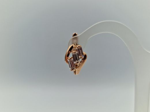 Zelta auskari ar cirkoniju, 2.28 g