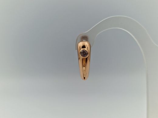 Золотые серьги с цирконом, 2.3 г