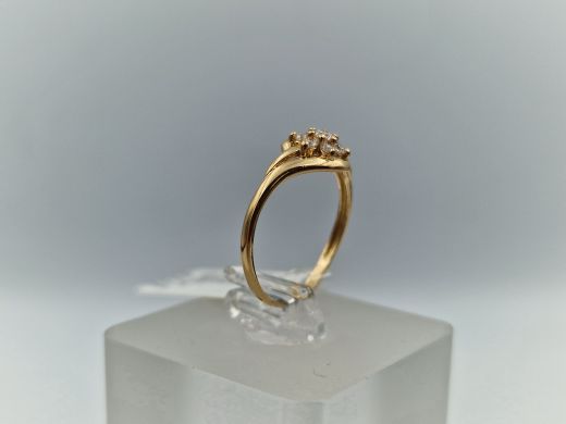 Zelta gredzens ar cirkoniju, 1.4 g, izm. 16.5