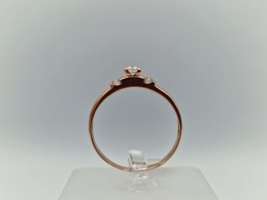 Zelta gredzens ar cirkoniju, 1.58 g, izm. 18.5