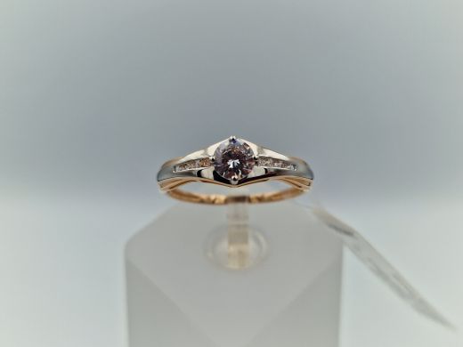 Zelta gredzens ar cirkoniju, 1.55 g, izm. 18