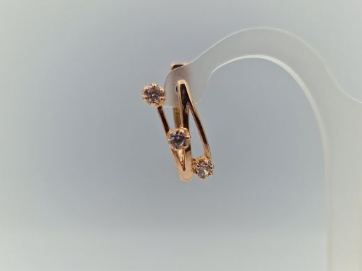 Zelta auskari ar cirkoniju, 3.96 g