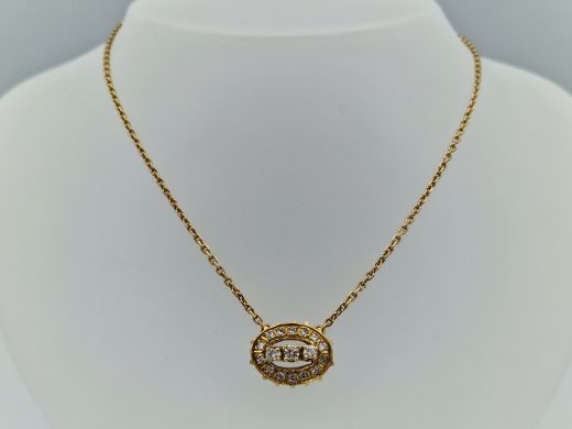 Gold necklace with diamond, 6.76 g, size 41