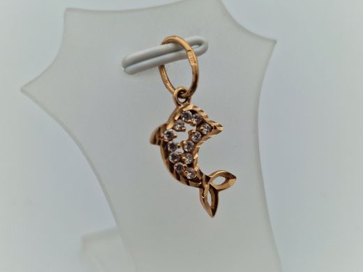 Zelta kulons ar cirkoniju, 1.1 g