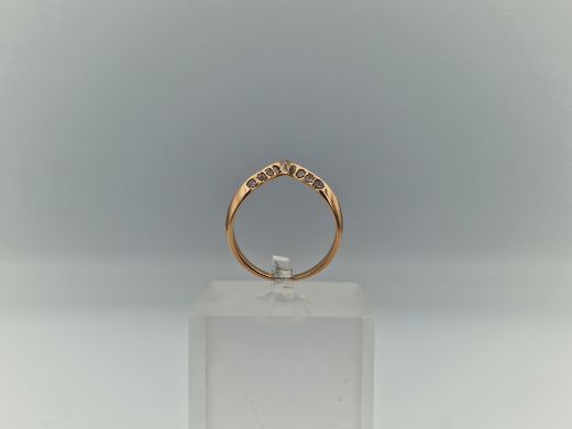 Zelta gredzens ar cirkoniju, 2.16 g, izm. 18