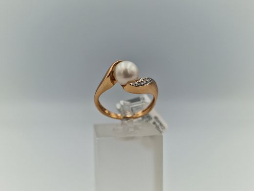 Zelta gredzens ar cirkoniju, 3.29 g, izm. 16.5